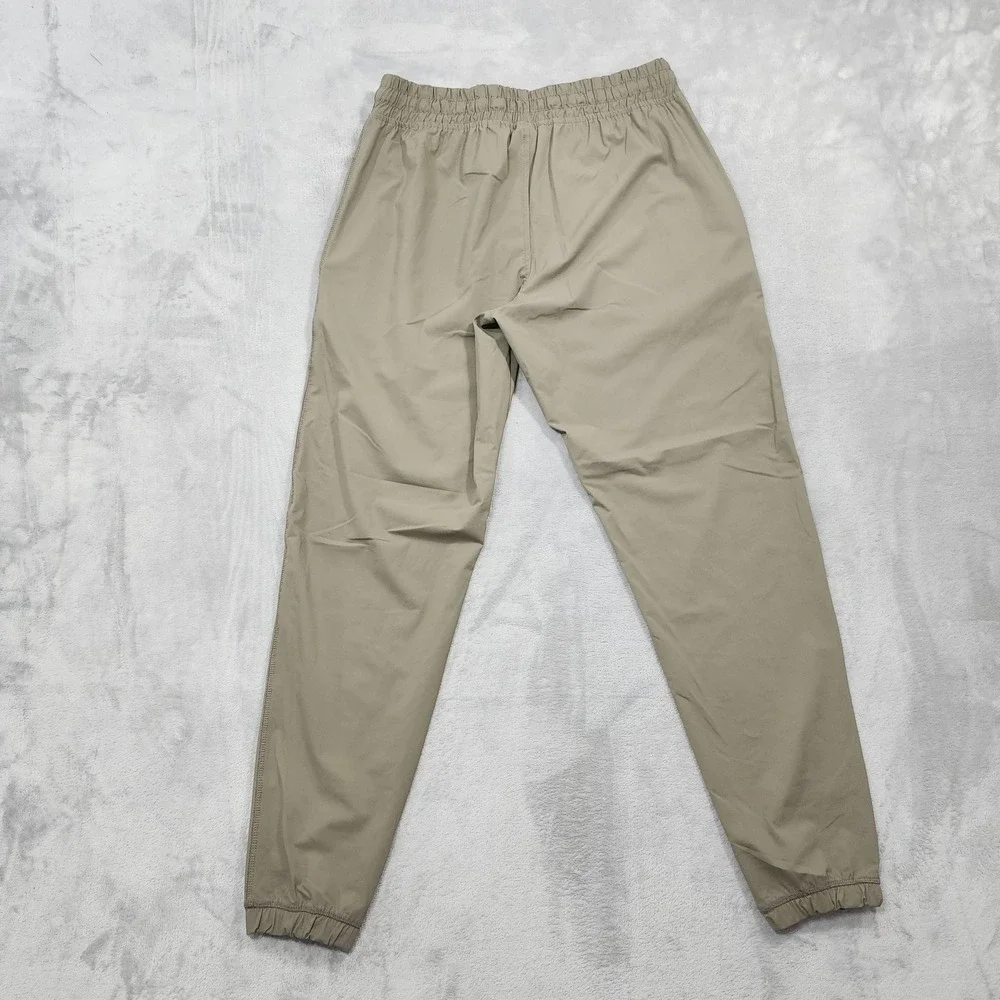 LEG3ND Pants Mens M Beige Jogger Elastic Waist Zip Pockets Stretch Athletic